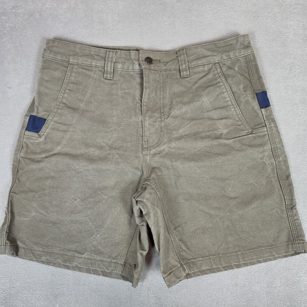 Edgevale Men's Utility Work Shorts Size 34 Olive Carpenter Cargo Canvas Outdoor